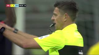 Rissa finale Milan Lazio 1-0 Dazn
