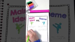 Main Idea v. Theme Interactive Notebook Pages