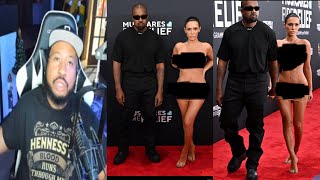 Ye VIRAL! Akademiks reacts to Ye pulling up to the Grammys red carpet w his Wife Bianca 👀/ Ye \u0026 Kai