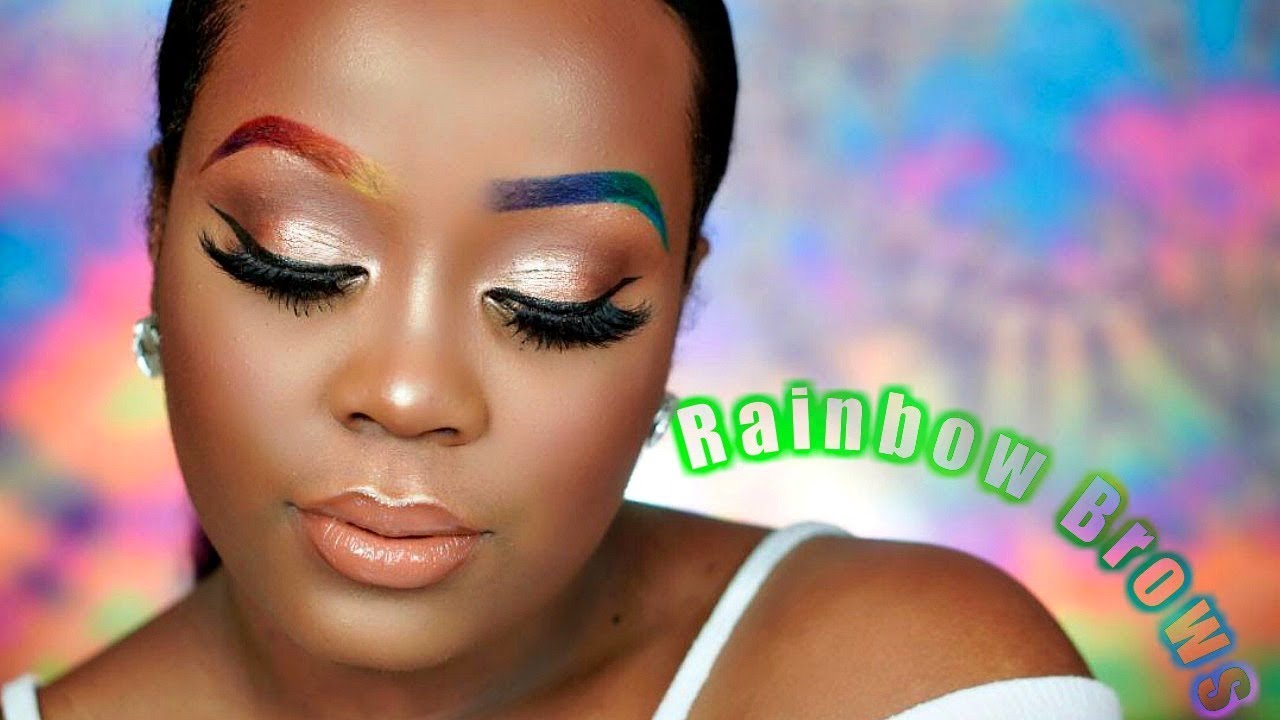 Pride Makeup Tutorial Rainbow Eyebrows Youtube