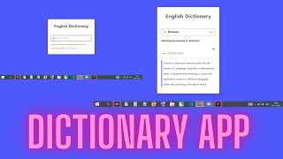 Dictionary App using HTML, CSS and Javascript | Mr.Designer