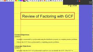 35) Factoring with GCF