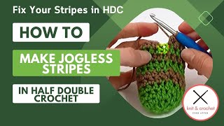 Left Hand Jogless Stripes in Half Double Crochet When Working in Spirals ~ Beginner Crochet Tutorial