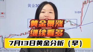 黄金暴涨，继续看多 2023-07-13【今日外汇黄金分析（早）】