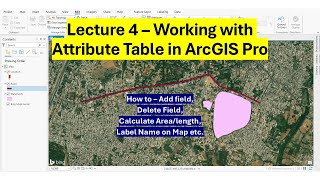 Lecture 4 - Working with the attribute table in ArcGIS Pro Add field, calculate area, label #arcgis