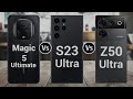 Honor Magic 5 ultimate Vs Samsung Galaxy S23 ultra Vs ZTE Nubia Z50 ultra || Full comparison #gadget