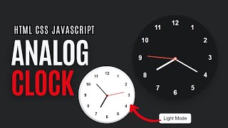 Analog Clock in HTML, CSS & JavaScript | Real-Time Clock Tutorial