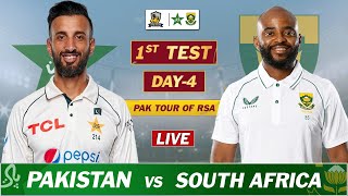 PAKISTAN vs SOUTH AFRICA 1st TEST Match DAY 4 LIVE COMMENTARY | PAK vs SA  LIVE SCORES | SESSSION 2