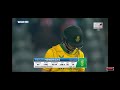 romario shepherd destroys kagiso rabada for 26 in final over.