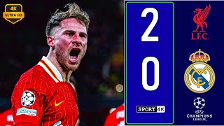 Liverpool 2-0 Real Madrid UCL 2025 Extended Highlights 4K Ultra HD