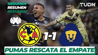 Resumen y Goles | América 1 - 1 Pumas UNAM | Liga MX - Apertura 2019  - Jornada