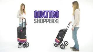 Quattro Shopper met 4 wielen, boodschappentrolley om te duwen en te trekken, van Andersen