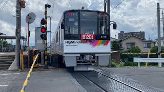 松本電鉄 アルピコ交通 松本発 新島々駅 アルピコ交通20100形電車 西松本駅に到着の様子（2022/6/24）