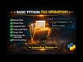 Python File Operations Tutorial | Read, Write, Append, Overwrite & Copy Files Explained 🐍