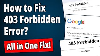 How to Fix 403 Forbidden Error | 403 Thats an Error [2026 Working Fix]