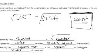 MAP 117- MA- 5.3a Square Root