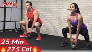 25 Min Beginner Kettlebell Workout for Fat Loss - Kettlebell Workouts for Beginners Men & Women