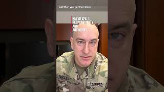 Never split responsibility and authority!