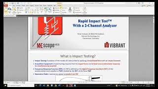 Mescope Modal Webinar: Rapid Impact Test with a 2-Channel Analyzer