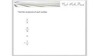 How to Write the Reciprocal of a Number