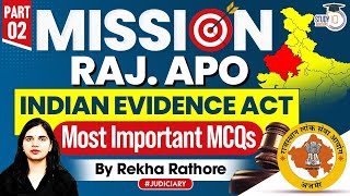 Rajasthan APO Exam Preparation | Indian Evidence Act | Most Important MCQs ( Part-2)