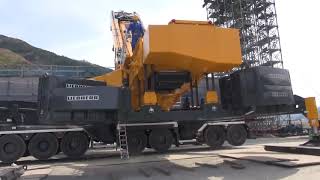 LIEBHERR　LTM11200NX 　(LTM11200) 東京重機㈱　ウエイト装着作業　TJK