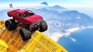MILE HIGH MONSTER TRUCK DERBY! (GTA 5 Funny Moments)
