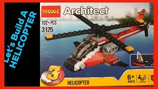 DECOOL Architect !3in 1 Architect Helicopter !  🚁  🚁 3125 !Lego Helicopter !!