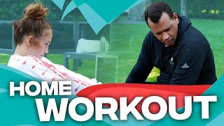 AT HOME WORKOUT WITH JENNIFER AND THE KIDS | WORKOUT W/AROD