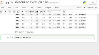 3 Data exporting to excel or csv from Python