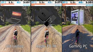 Zwift | Apple TV 4K vs GAMING PC || Direct Comparison