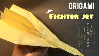 HOW TO MAKE COOL PAPER AIRPLANE FLY VERY FAR TUTORIAL | DIY PAPER FIGHTER JET STEP BY STEP EASY ART