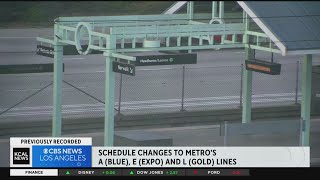 Changes to Metro's three rail lines takes effect Sunday