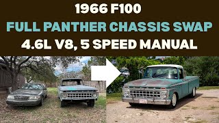1966 F100 Crown Vic Chassis Swap Build Walkthrough (4.6L V8, 5 Speed Manual)
