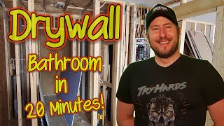 How To Drywall A Bathroom In 20 Minutes!