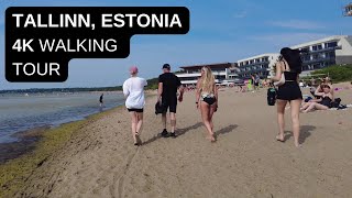 City walks series - Tallinn, Estonia (Pirita beach. 4K walking tour)