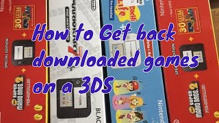 How to re-download pre installed software back onto a 2DS / 3DS via the E shop