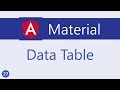 Angular Material Tutorial - 27 - Data table