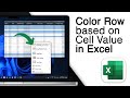 Excel Color/Highlight Row based on Cell Value! [2024]