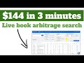 Live Search: $144 In 3 Minutes With Zen Arbitrage, Amazon FBA Book Arbitrage Tool