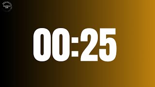 25 Seconds Countdown Timer (in Black & Gold Background)