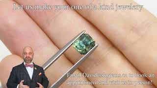 Vivid 'Trade Ideal' Teal Greenish-Blue Sapphire 2.82ct GIA Certified Unheated Montana - GIAS1049