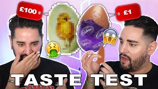 CHEAP VS EXPENSIVE Easter Egg Taste Test 💜🖤 The Welsh Twins