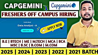 Capgemini New Hiring Update 🔥| Off Campus Direct Hiring | Freshers Hiring | Direct Test, Recruitment