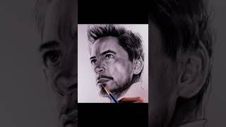 ironman realistic drawing | robert downey jr | time lapse pencil drawing