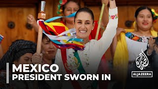 Claudia Sheinbaum sworn in as Mexico’s first female president