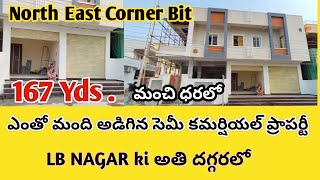 Semi commercial Property for Sale in Hyderabad/NorthEast Corner/167ydsG+1 independent house for sale