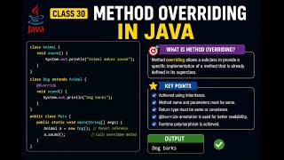 Java -30 Method Overriding program Explained in Malayalam JAVA