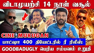 விடாமுயற்சி 14 நாள் வசூல், பாட்ஷா 400 தியேட்டரில் ரீ ரிலீஸ் | Cine Murugan | Vidaamuyarchi | Ajith