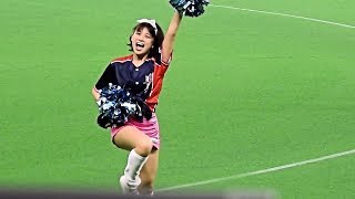 ＜2017.8.18西武戦＞YMCAダンス(ファイターズガールの安念莉紗子さんと畠山茉央さん正面バージョン)